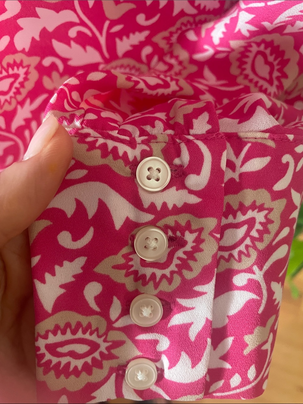 Ann Taylor Mixed Media Pleat Front, Pink, LP - Picture 4 of 6